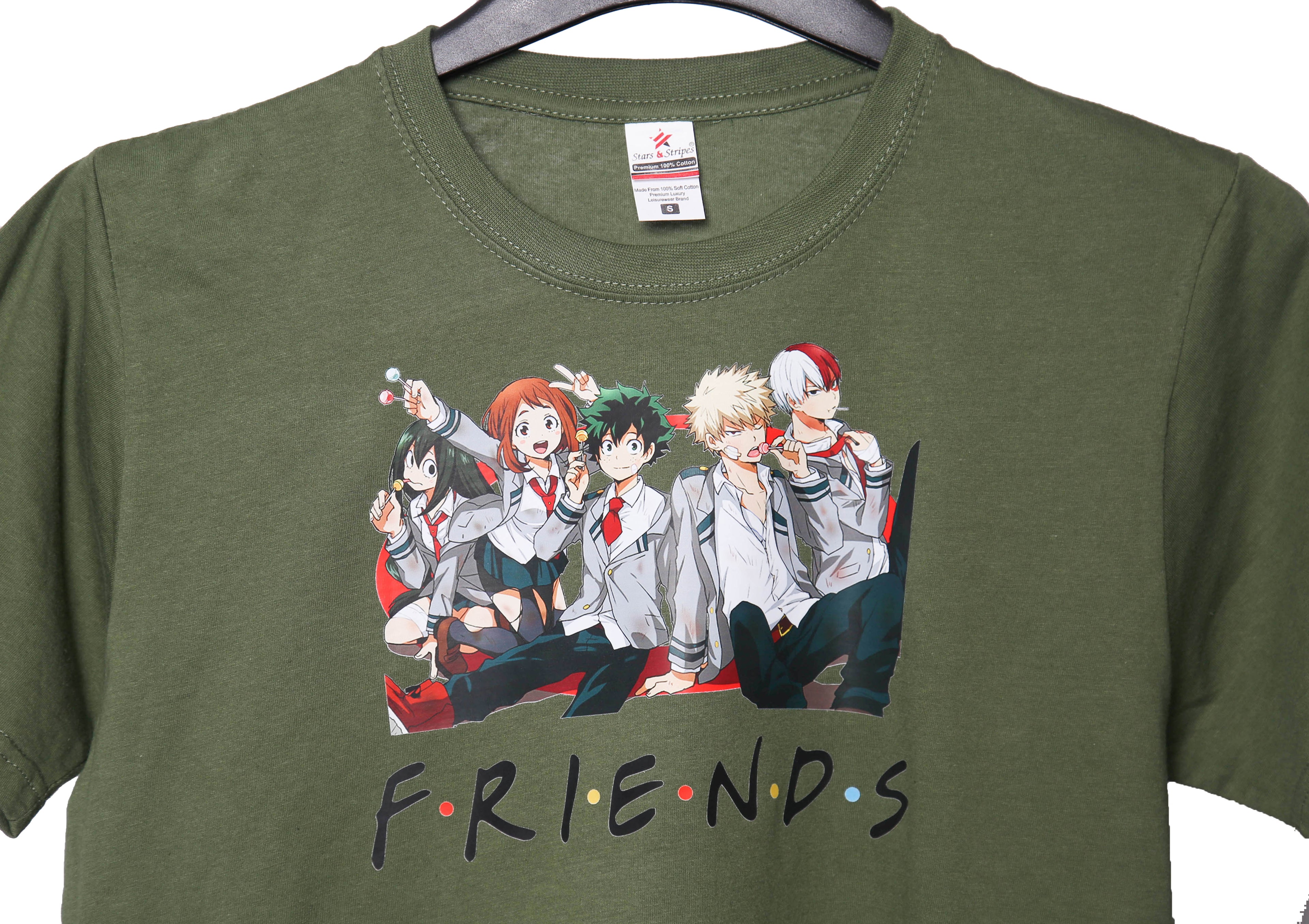 Green My Hero Academia Friends T-Shirt - Brand New -Small