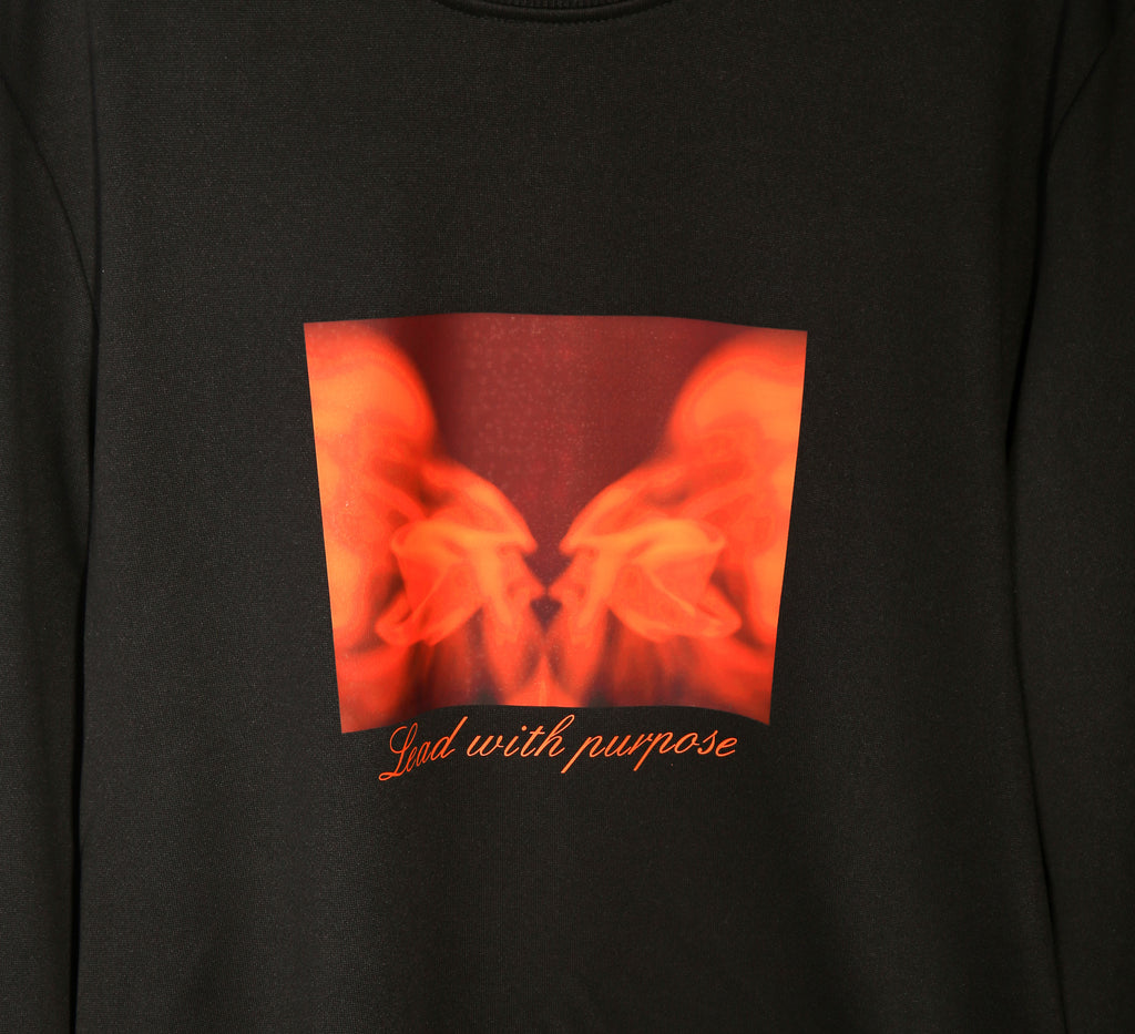 Lead With Purpose Jumper – Black Motivational Sweatshirt (Small)