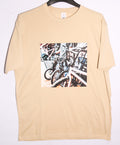 Skate Park Graphic T-Shirt – Beige Oversized Casual Graphic Tee