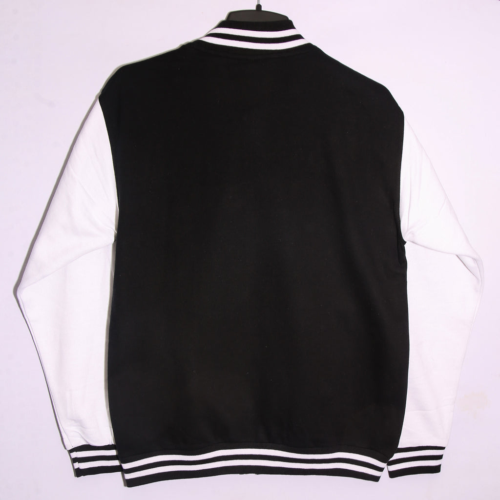 Varsity Jacket – Black Oversized Varsity Jacket