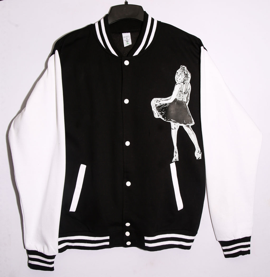 Varsity Jacket – Black Oversized Varsity Jacket