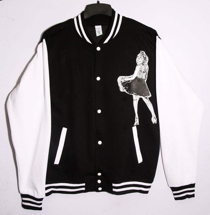 Varsity Jacket – Black Oversized Varsity Jacket