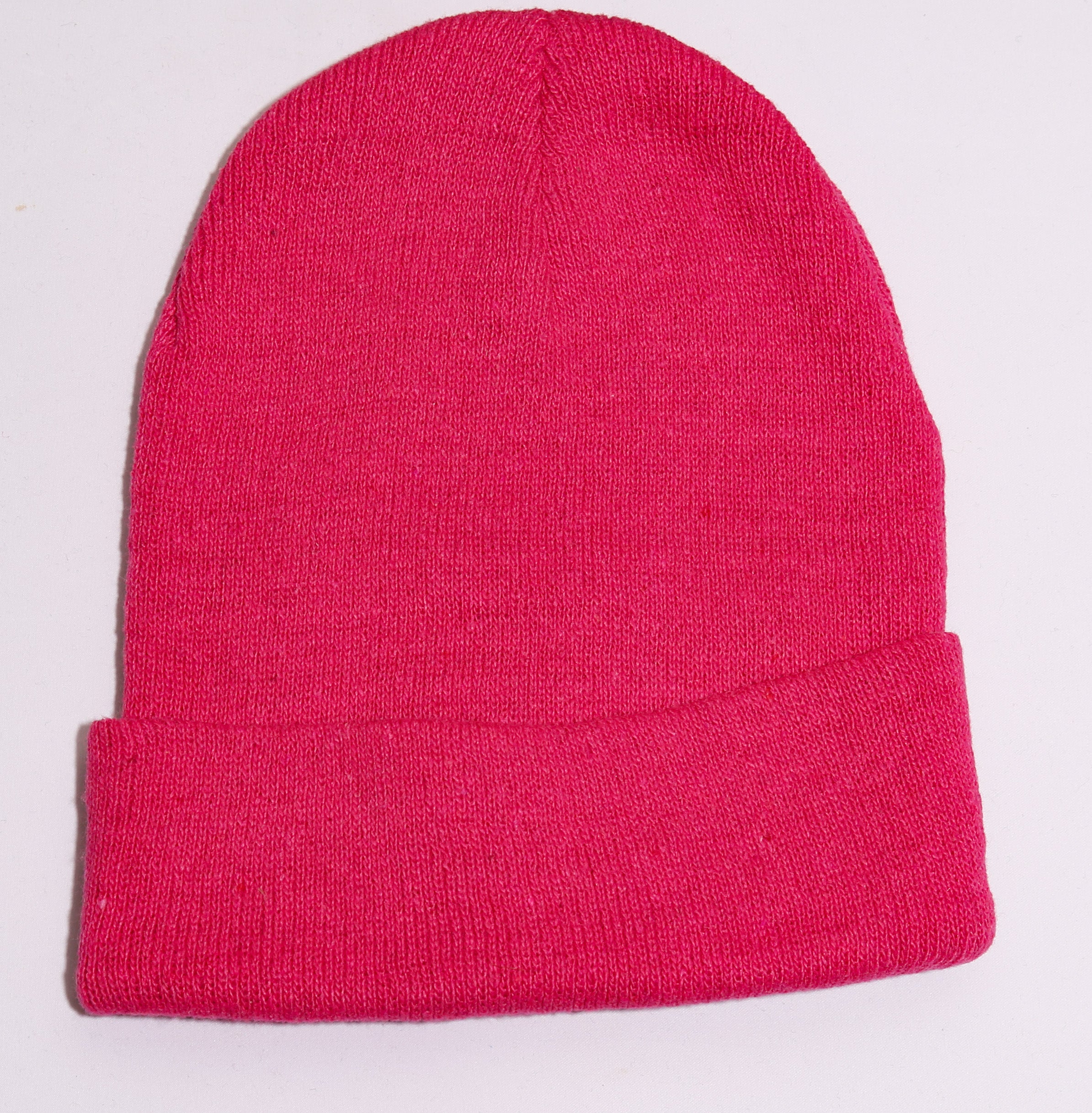 Pink Butterfly Beanie – Pink Graphic Knit Beanie (One Size)