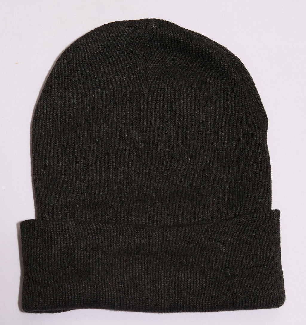Grey Bart Beanie – Grey Graphic Knit Beanie (One Size)