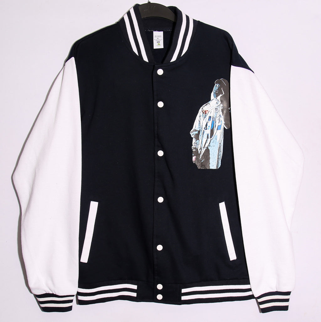 Varsity Jacket – Blue Oversized Classic Varsity Jacket (Unisex Fit)