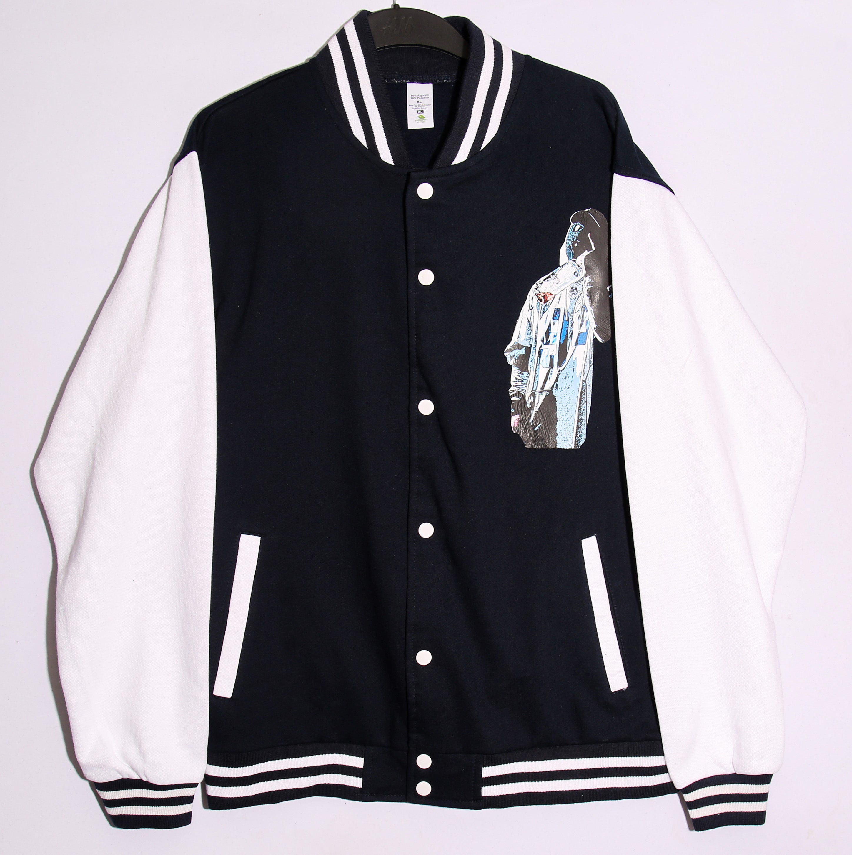 Varsity Jacket – Blue Oversized Classic Varsity Jacket (Unisex Fit)