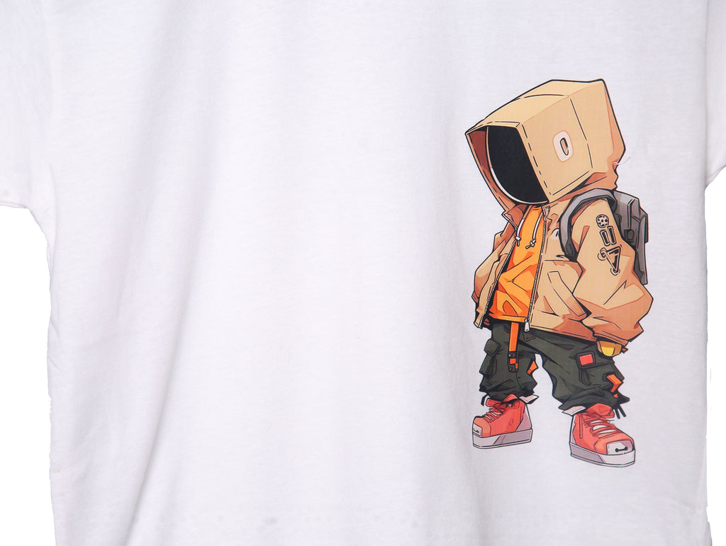 TV Boy Graphic T-Shirt – White (Age 12–13)