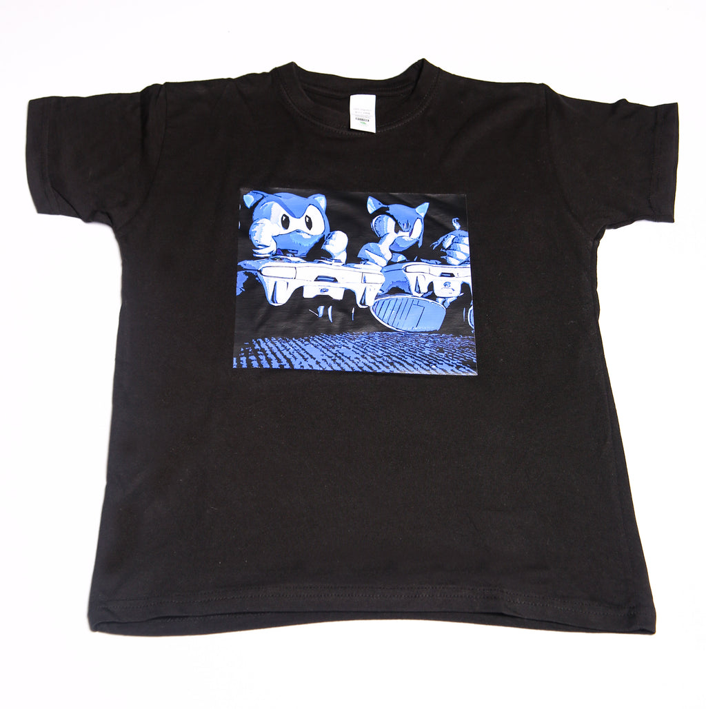 Black and blue Sonic the Hedgehog cotton t-shirt - Small