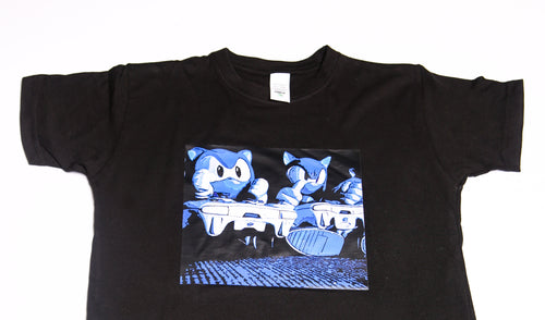 Black and blue Sonic the Hedgehog cotton t-shirt - Small