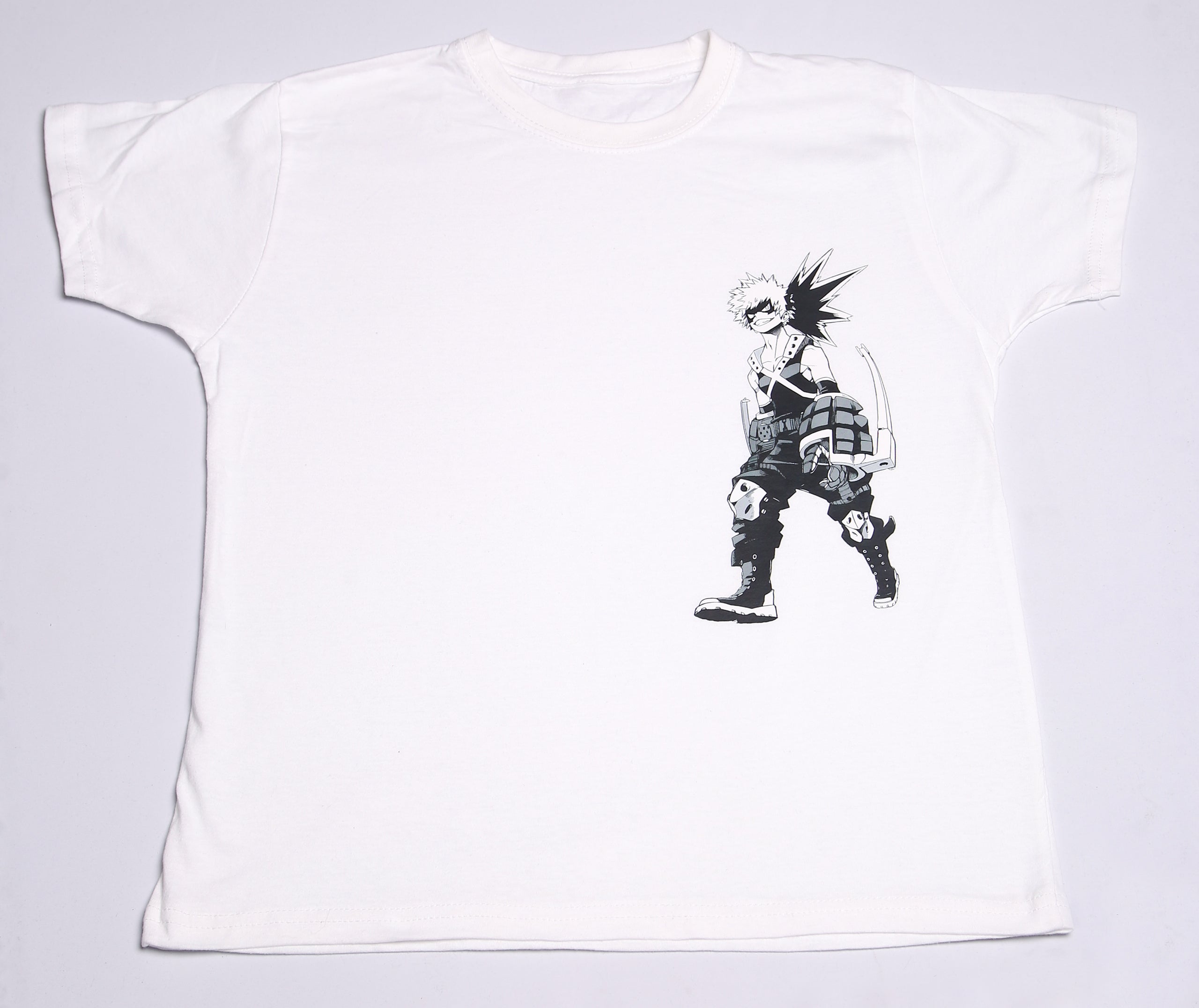 Brand new - Small - White cotton My Hero Academia tee with black My Hero Academia design #MHA #Bakugo