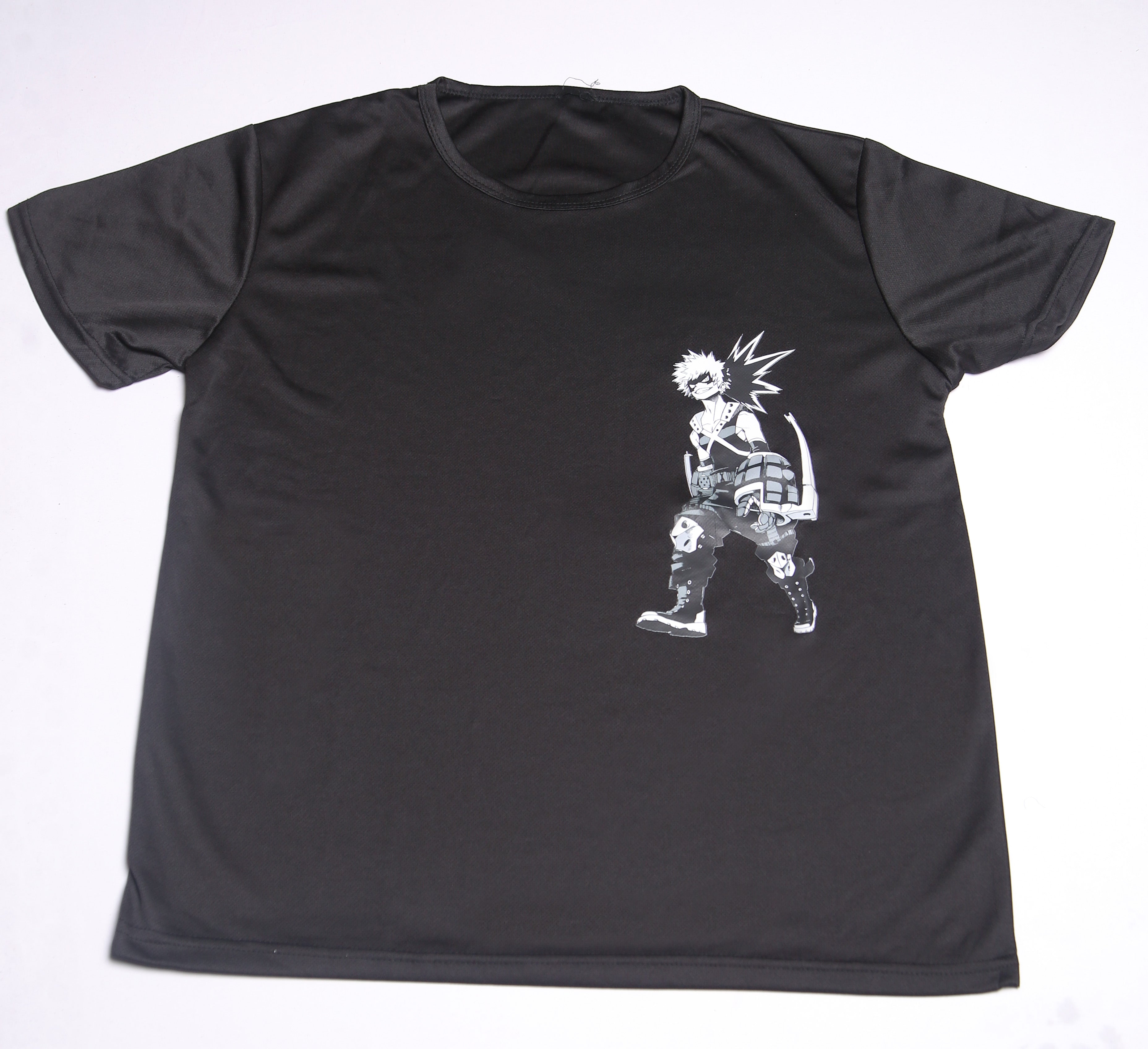 Brand New - Meduim Size - My Hero Academia Bakugou T Shirt - black and white streetwear tee #MHA #Bakugou
