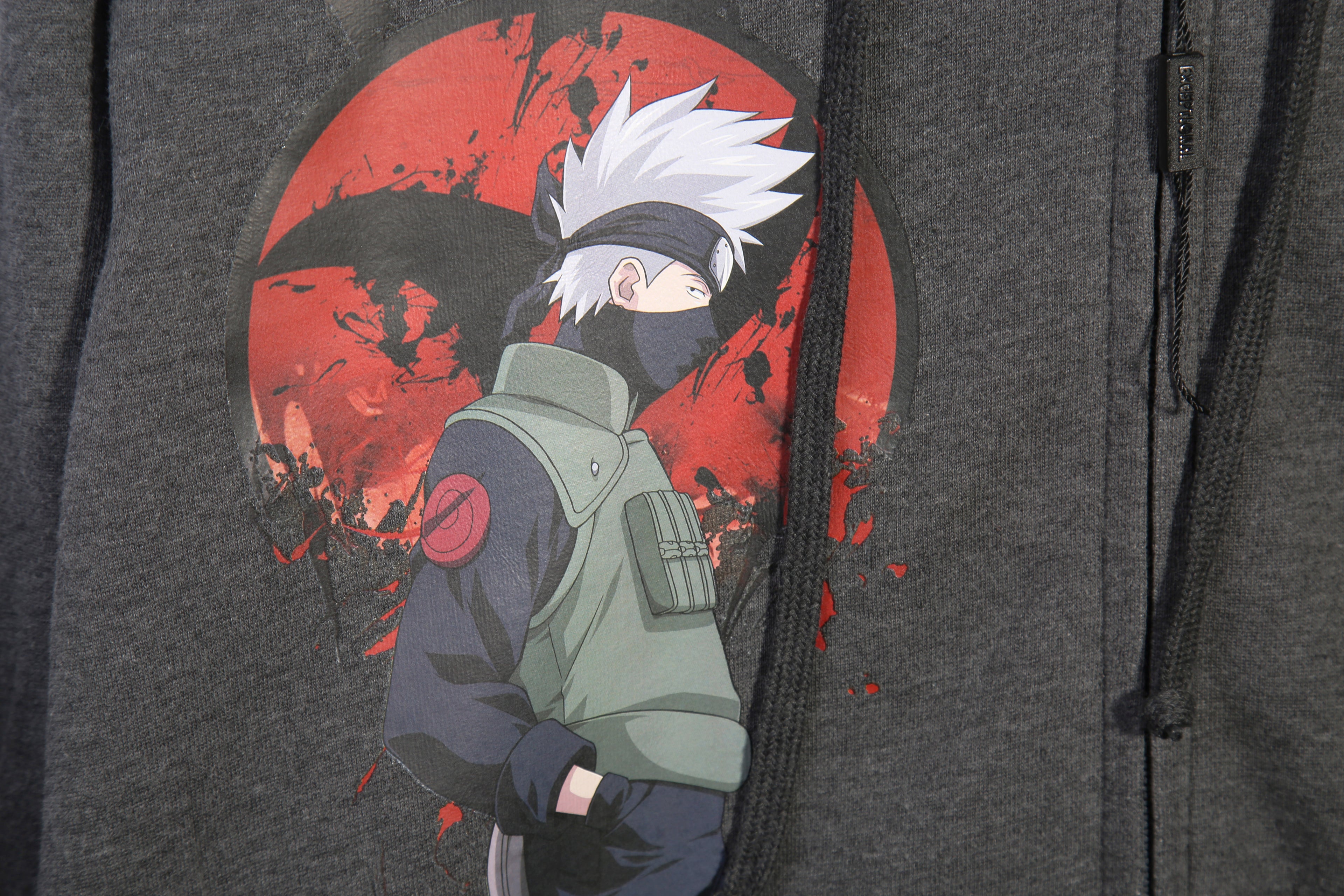 Brand New – Large – Grey Zip Hoodie featuring Kakashi Hatake design