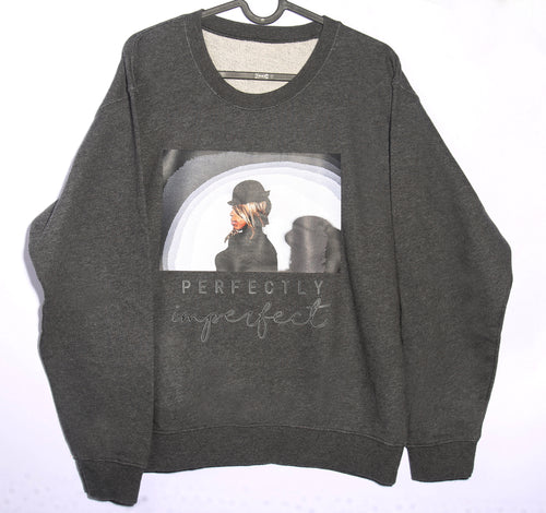 "Perfectly Imperfect"- Women's Jumper - Size 12 - Grey