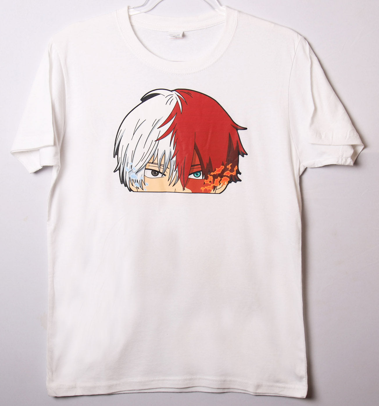 White Todoroki anime t-shirt - brand new