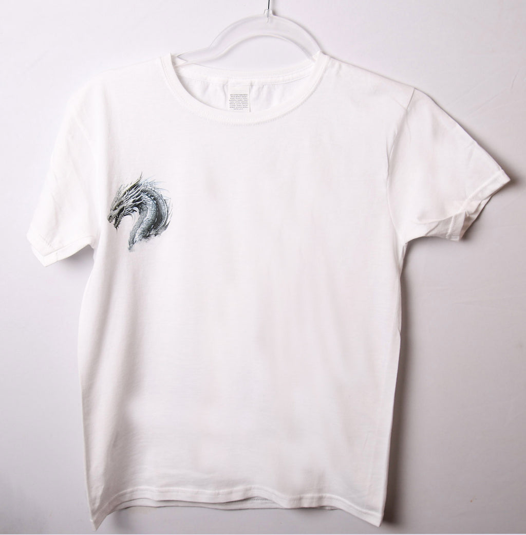 Brand New - White - Dragon tee - Age 7-8